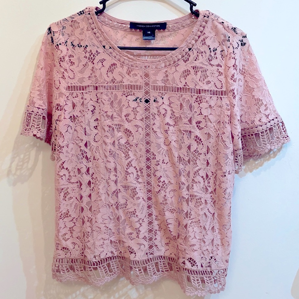 French Connection Lace Top XS